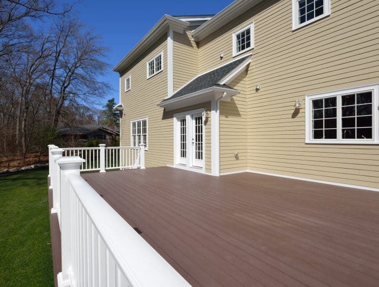 Large New Deck in House Backyard